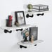 3PCS Industrial Rustic Wood Floating Wall Hanging Shelves Pipe Brackets Shelf