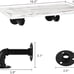 3PCS Industrial Rustic Wood Floating Wall Hanging Shelves Pipe Brackets Shelf