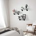 3PCS Industrial Rustic Wood Floating Wall Hanging Shelves Pipe Brackets Shelf