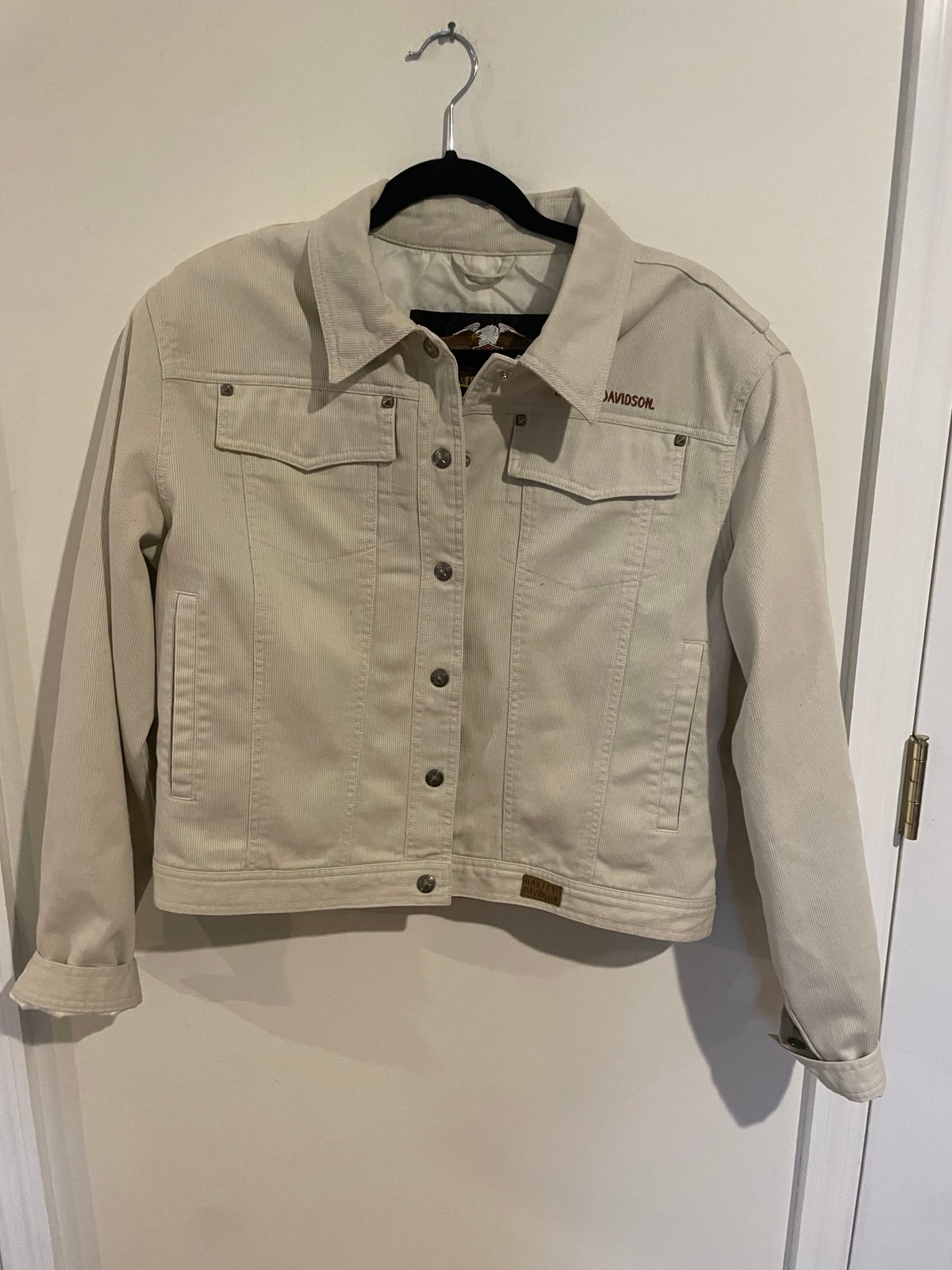 Vintage Women’s Harley Davidson Cream Jacket