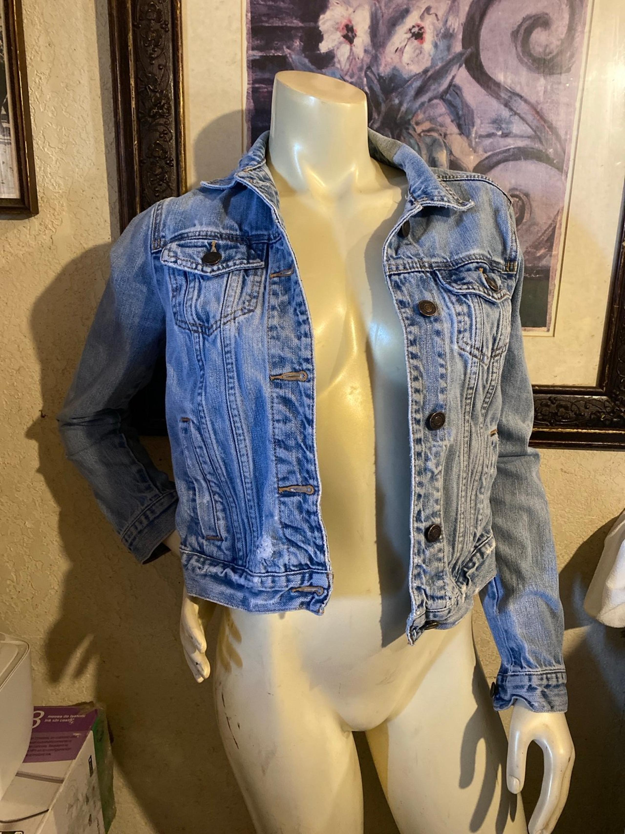 Womens Ladies Teens Abercrombie & Fitch Demin Jean Jacket Size Small