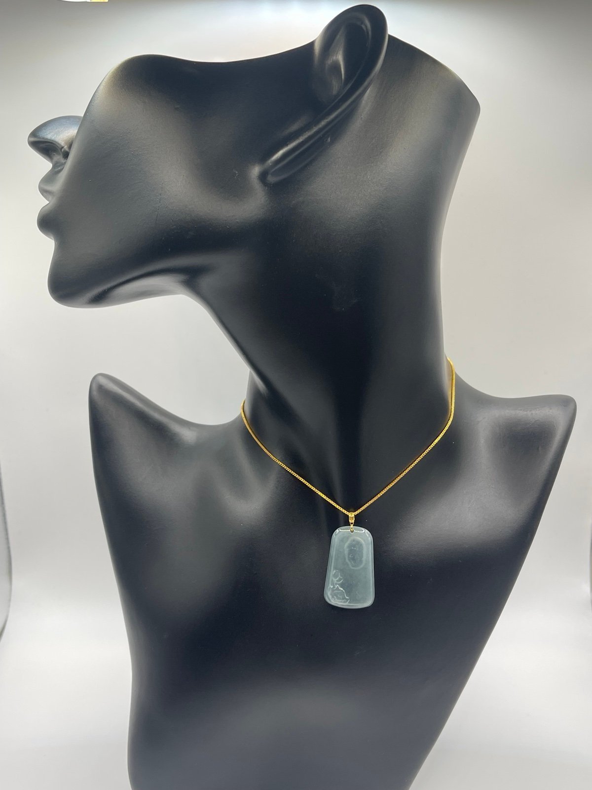 3D carved Buhhda pendant with 18k clasp