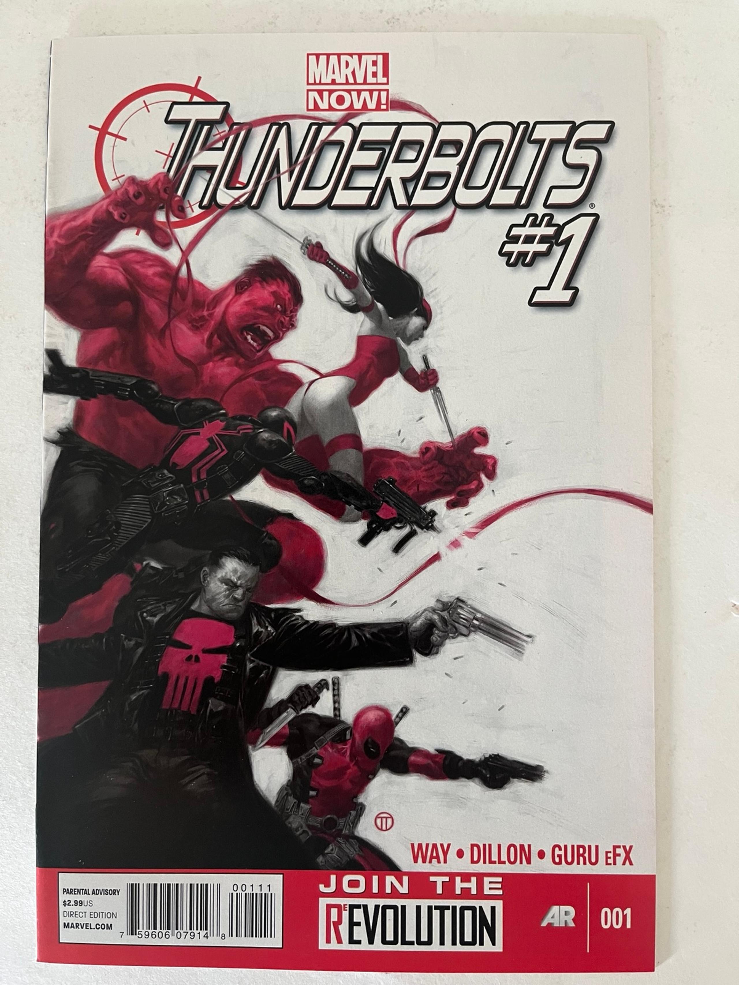 Thunderbolts 1 2013 Marvel Comic Book Red Hulk Venom Deadpool Punisher Elektra