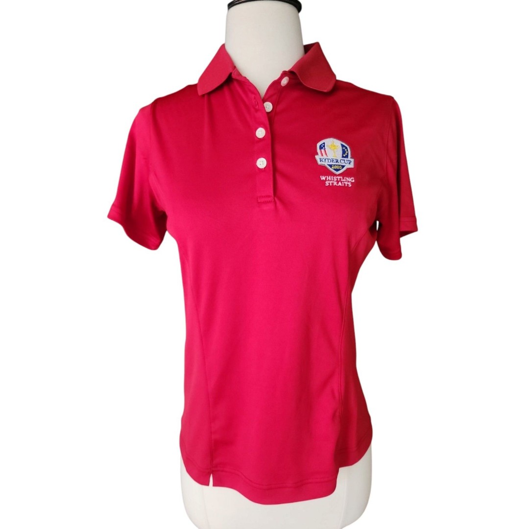 FootJoy FJ Women's Red Performance Golf Ryder Cup Whistling Straits Polo Size XS