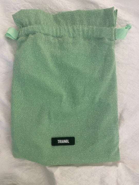 MELROSE LIME SPARKLE NWT TRIANGL top + b