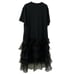 Cynthia Rowley Black Ruffle Oversized Midi Dress(Size Large)