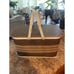 Vintage Redmon Picnic Basket Brown Wood Wicker Basket Retro Decor
