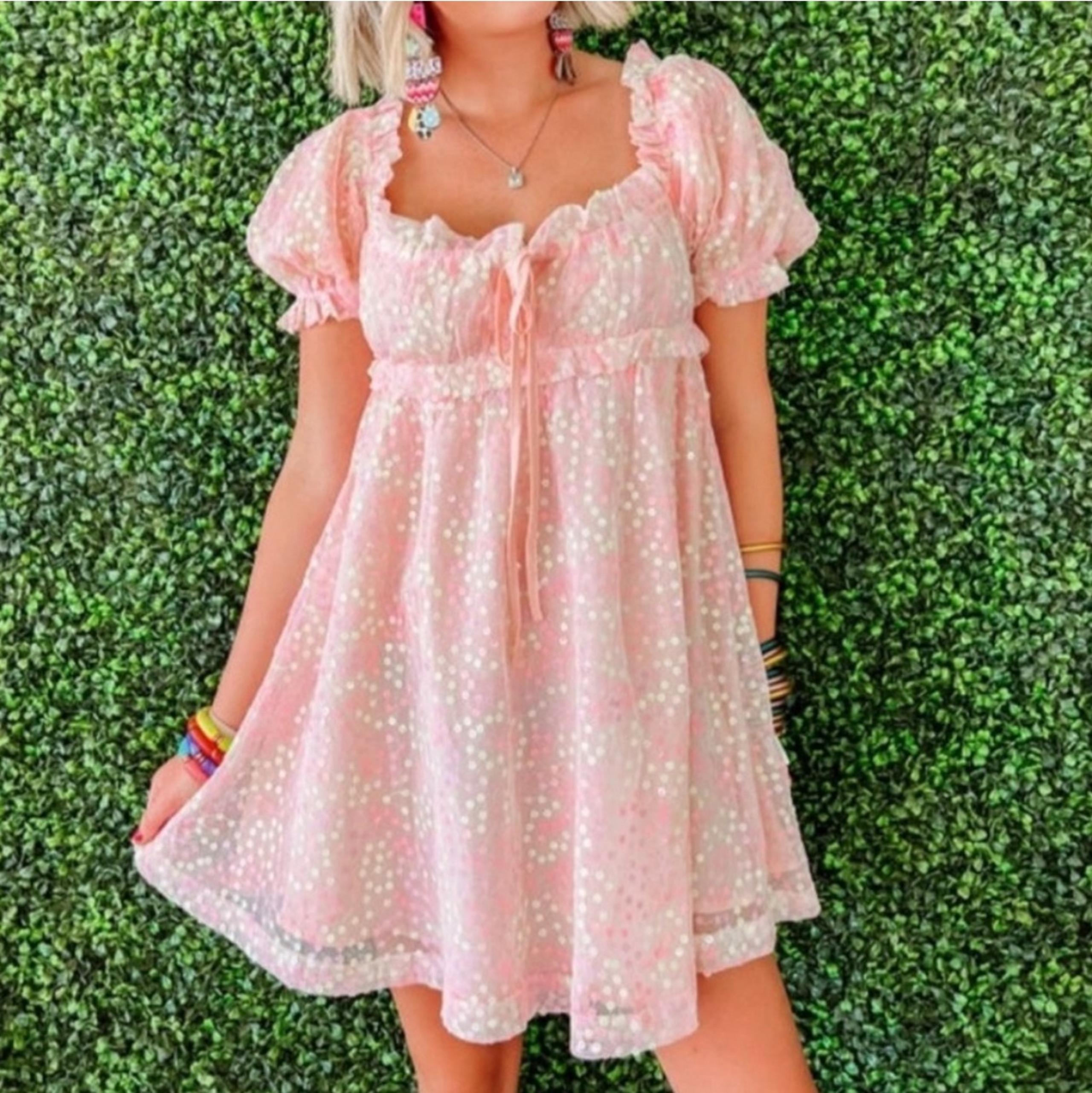 NWT Buddy Love Pink Sequin Mini Dress