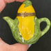 Limoges Trinket Box Peint Main Rochard France Corn Teapot Handpainted Paint Loss