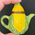 Limoges Trinket Box Peint Main Rochard France Corn Teapot Handpainted Paint Loss
