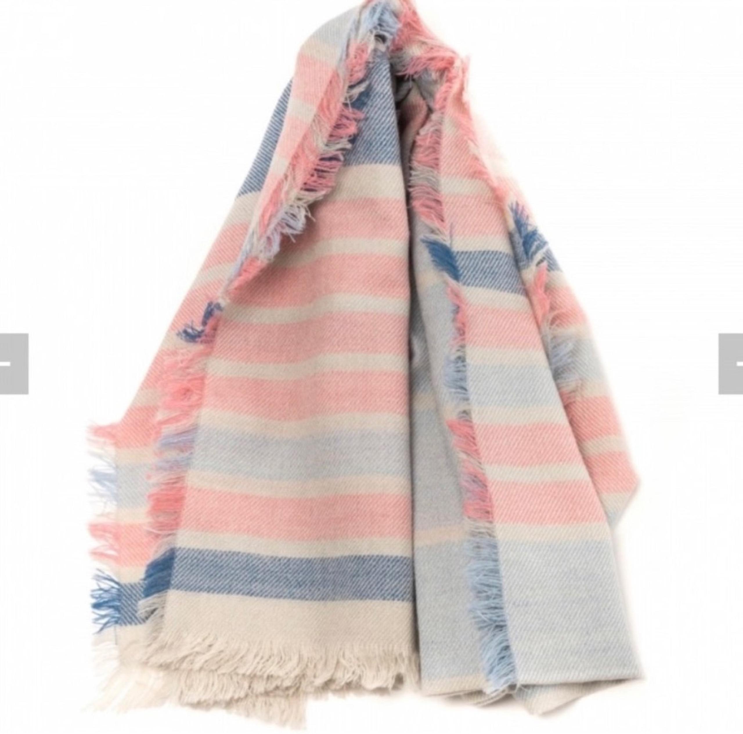 NWT Barbour Freya scarf pink blue cream Tuckernuck Tnuck