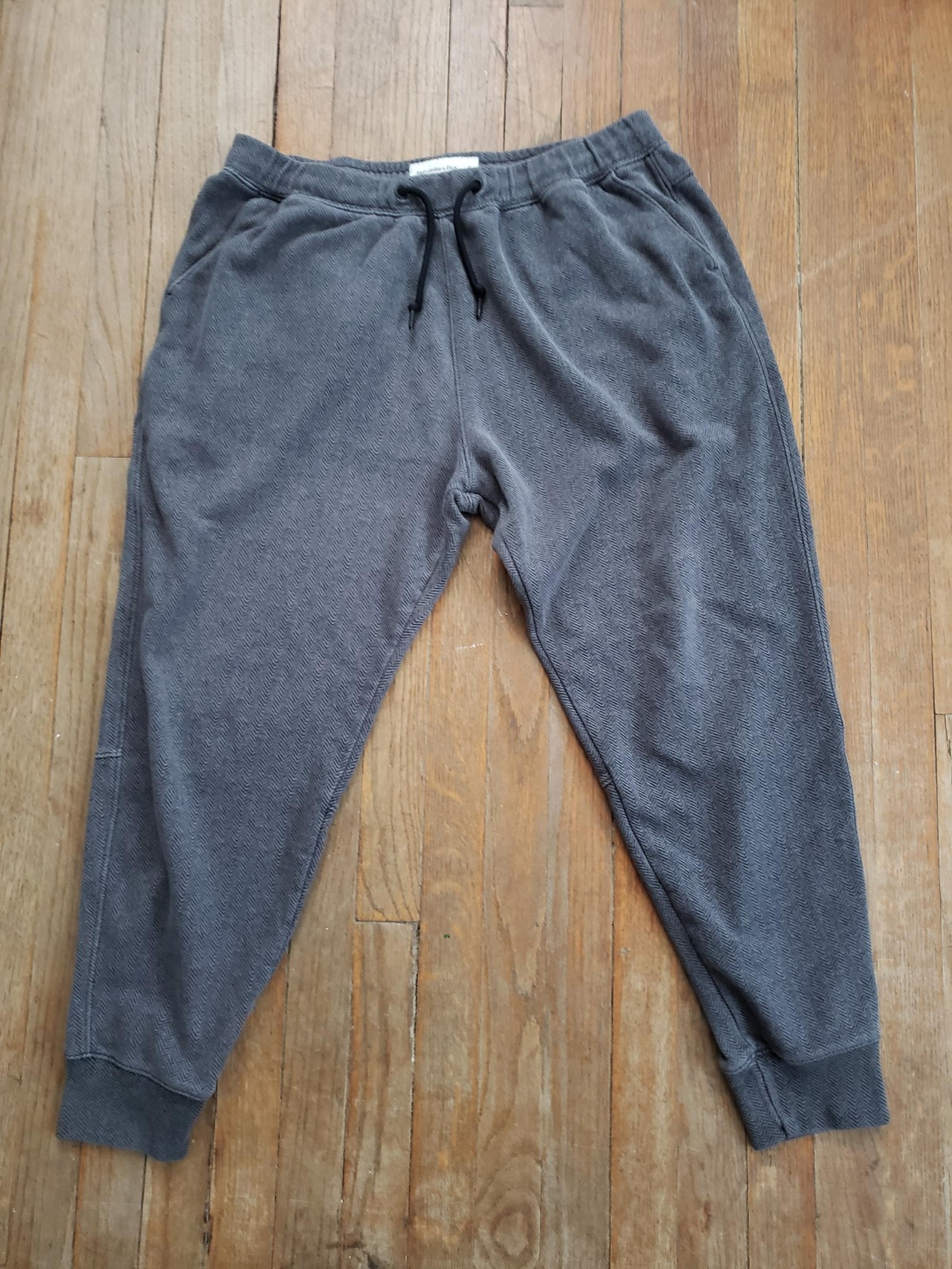 Abercrombie & Fitch Soft A&F Fleece Herringbone Joggers Men's XL Sweatpants