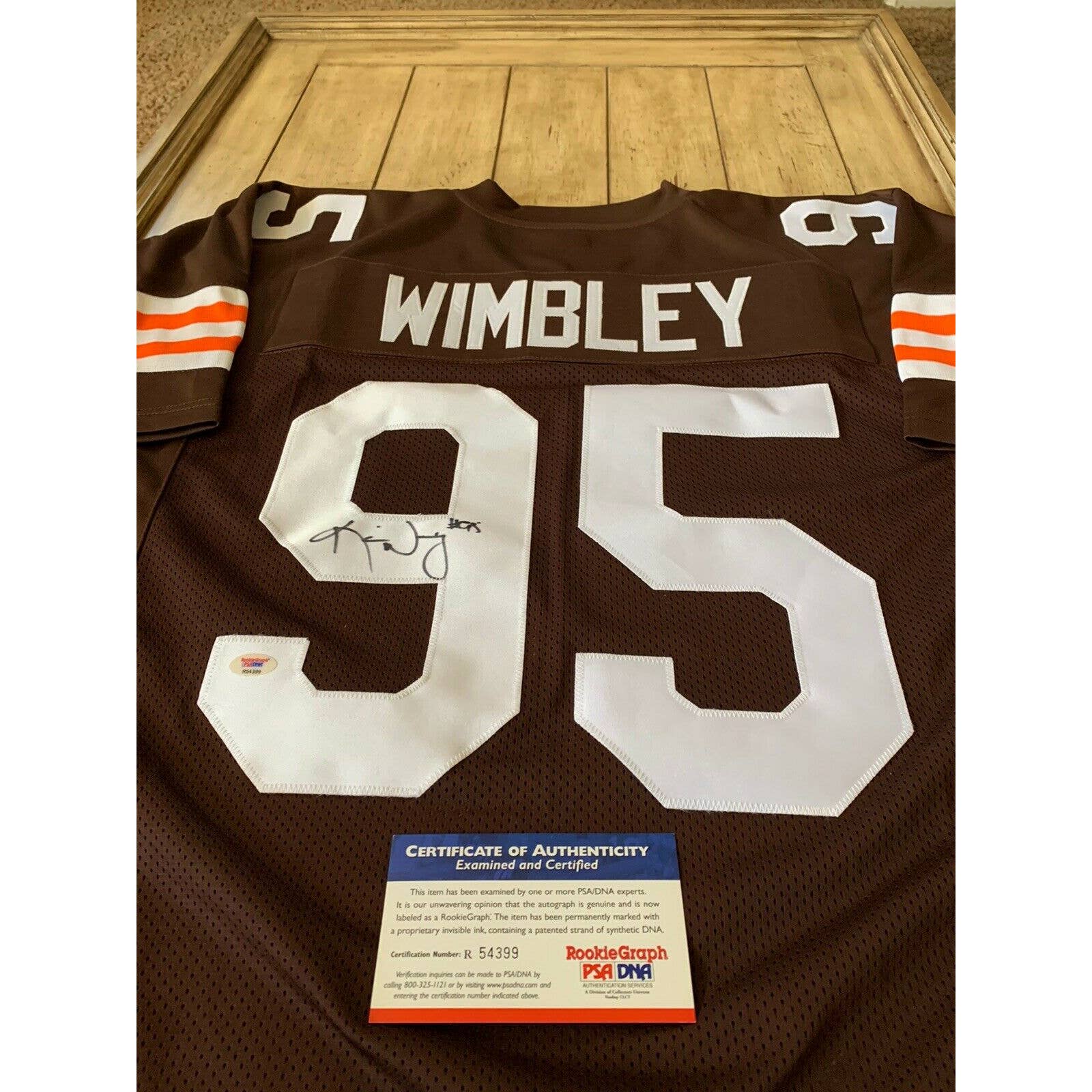 Kamerion Wimbley Autographed/Signed Jersey PSA/DNA COA Cleveland Browns Cameron