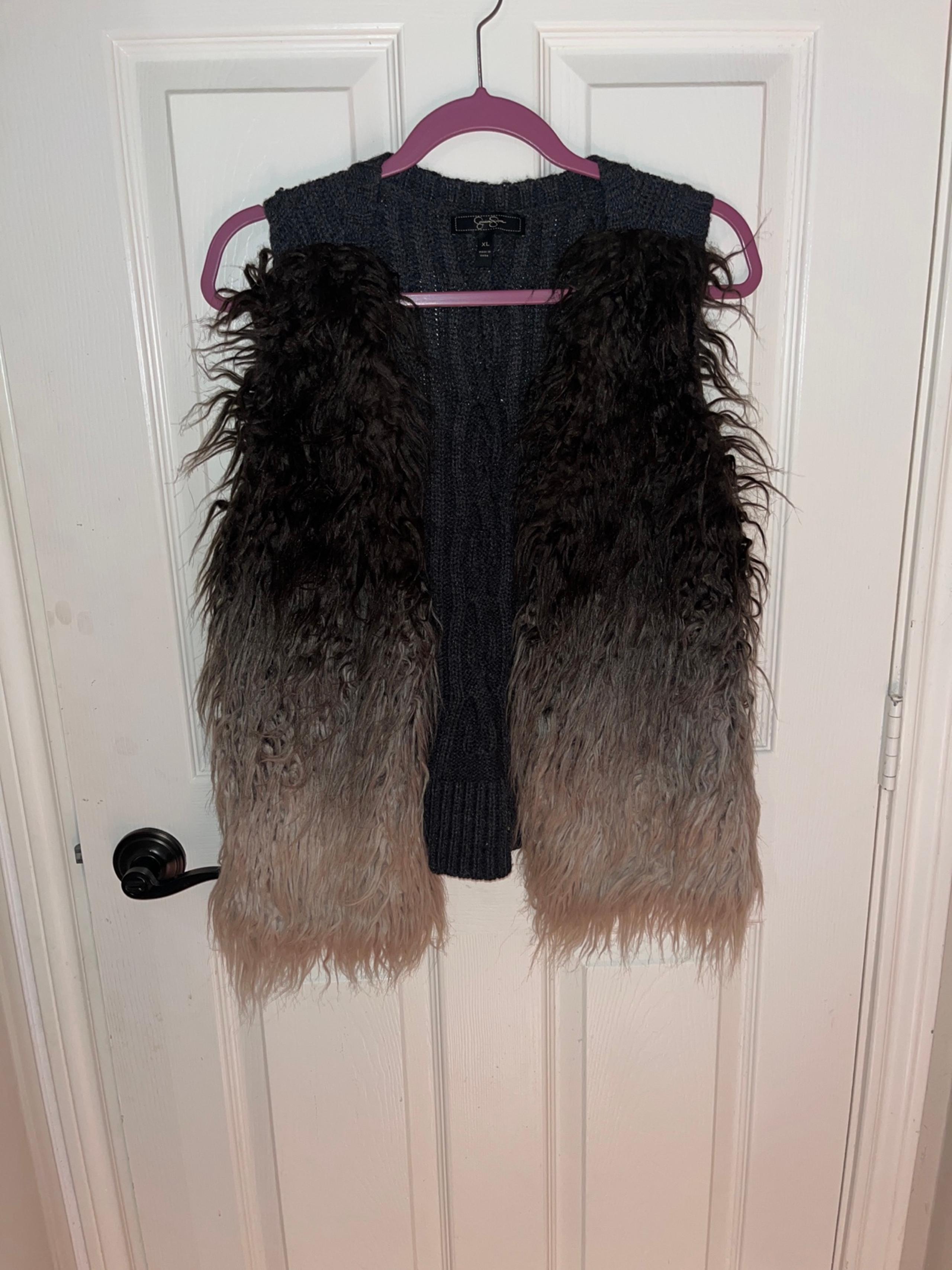 Jessica Simpson Ombré Shag Sweater Vest