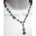 Vintage Midcentury Metal Capsule Lariat Neckalce
