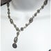 Vintage Midcentury Metal Capsule Lariat Neckalce