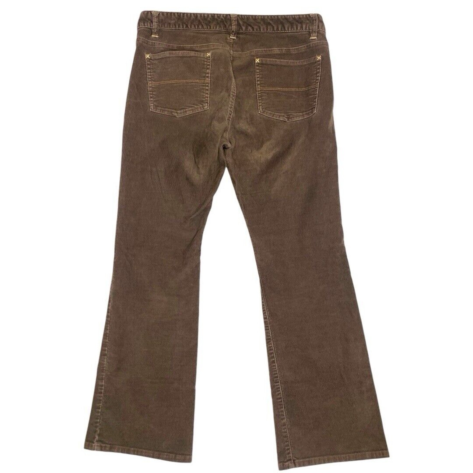 Polo Ralph Lauren Corduroy Flared Jeans Womens 12 Brown Vintage Classic Casual