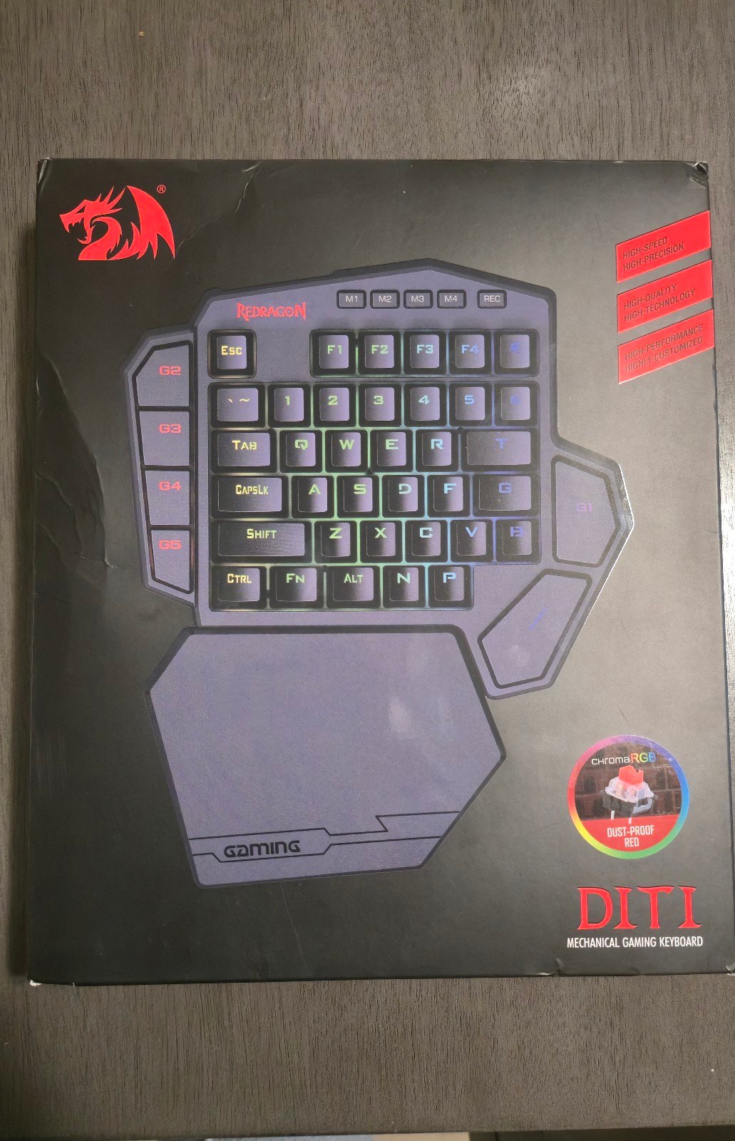 One-handed gaming keyboard