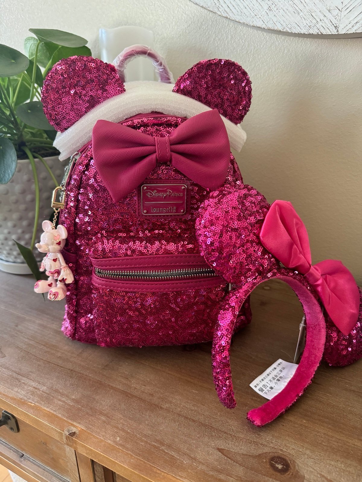 Disney Parks Loungefly Mini Backpack & ears - Orchard. Bag charm not included