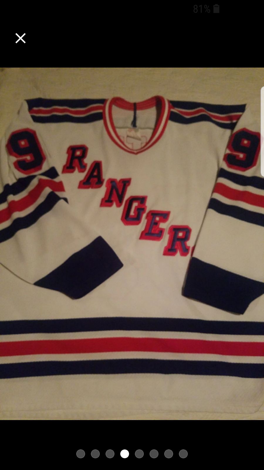 RANGERS Jersey CCM GRETZKY hockey vtg