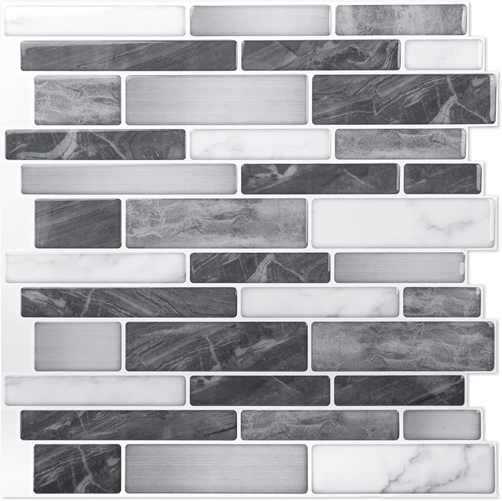 10-Sheet Self-Adhesive Tile Backsplash for Kitchen
