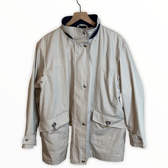 Mackintosh New England Jacket Beige Rain Coat Womens Size Large