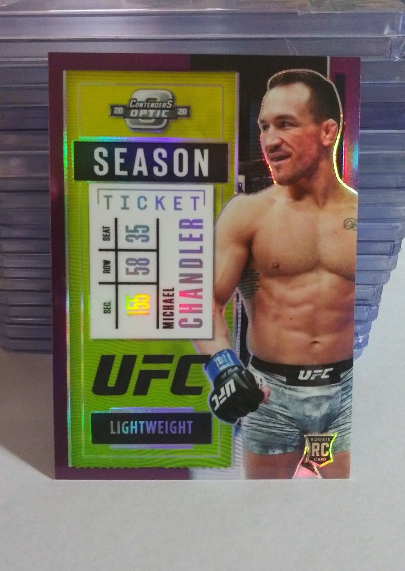 2021 Contenders Optic UFC Michael Chandler RC ROOKIE /49 Purple Prizm Holo