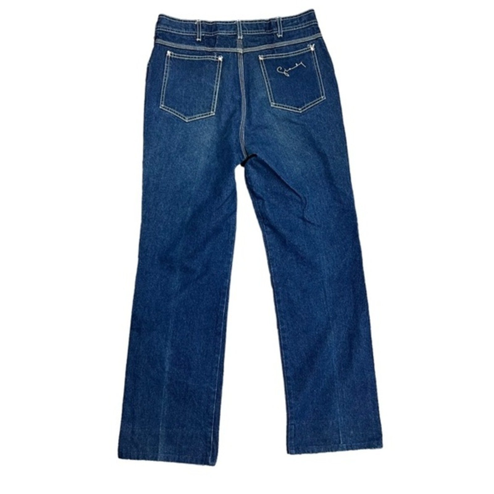 Vintage Givenchy Wide Leg High Waisted Cotton Jeans