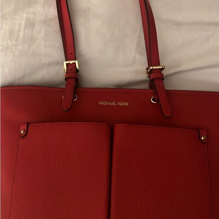 Michael Kors Red Leather Tote