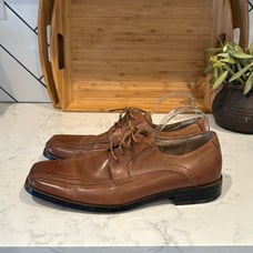 STACY ADAMS Corrado Bike Toe Lace-up Oxford tan brown office attire semi formal