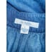 K2 Go Softly Patio Sz large Denim House Dress Front Zip Pockets Floral embroider