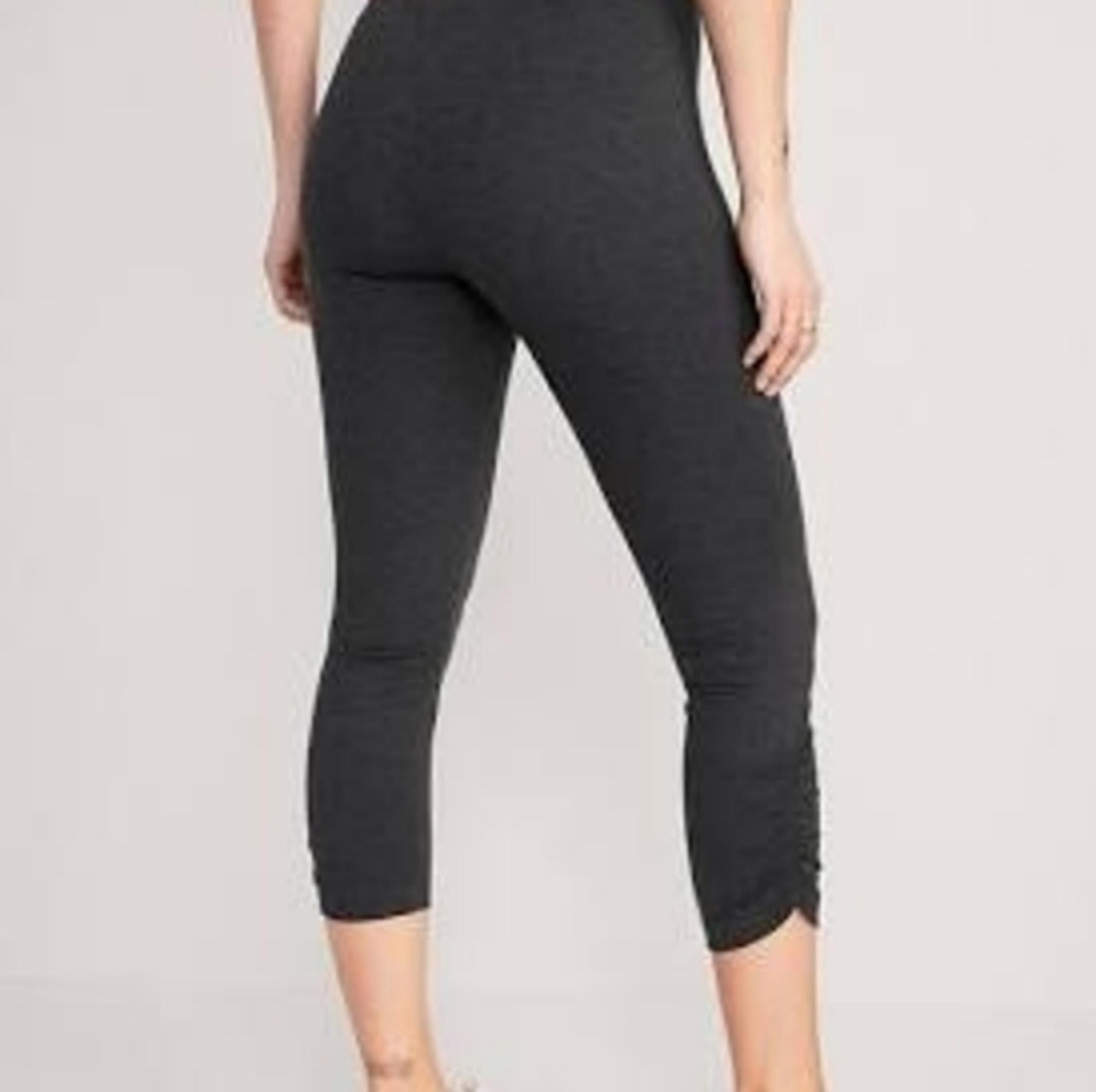 Gap High-Waisted Heathered Cropped Ruched Leggings for Women