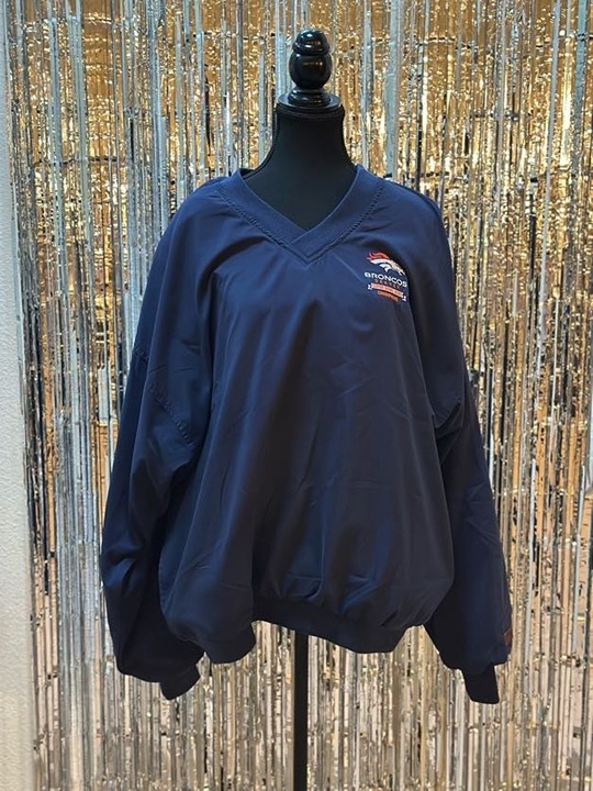 Vintage 1999 Denver Broncos superbowl golf pullover suede material size L