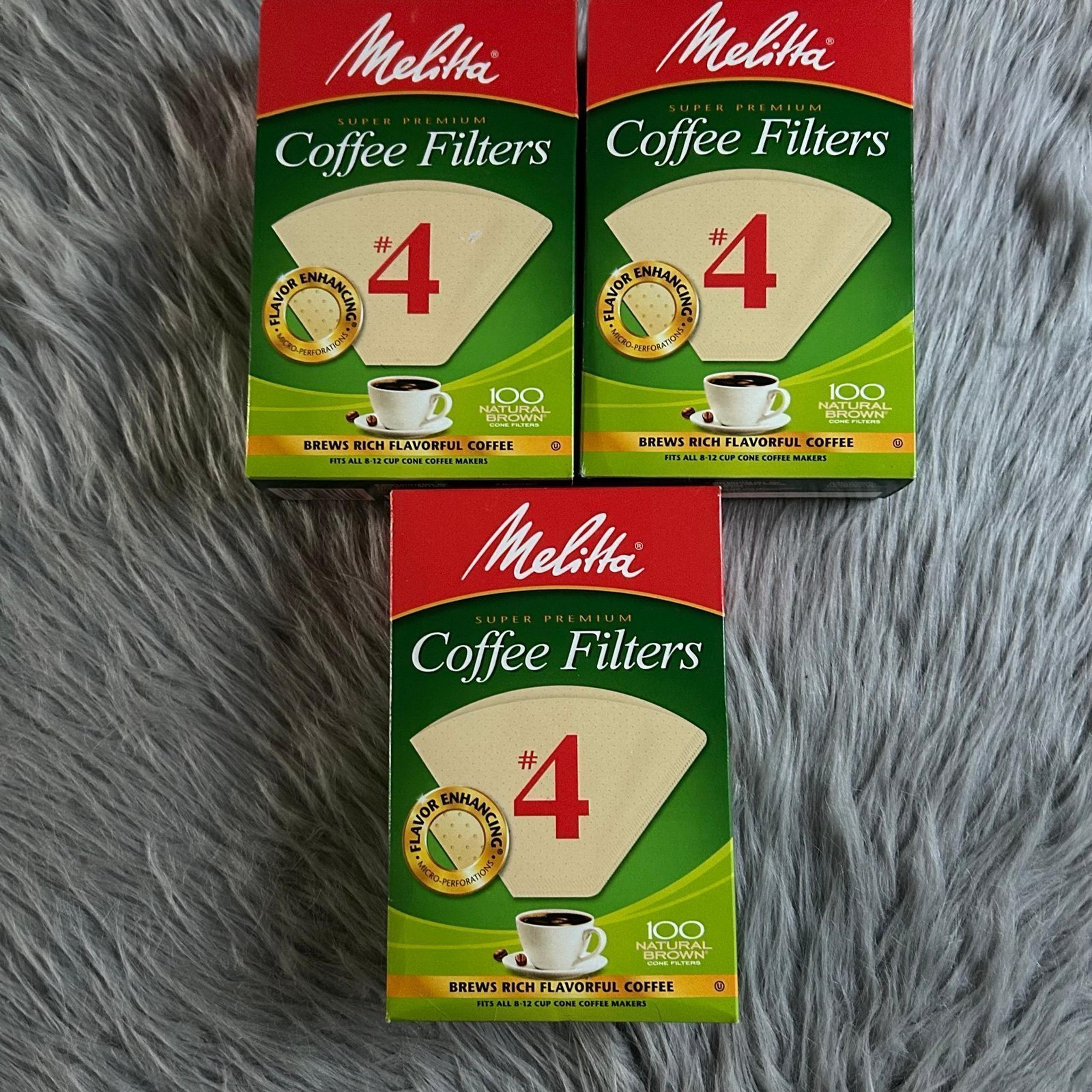 Melitta Coffee Filters #4 100 Natural Brown Cone Filter