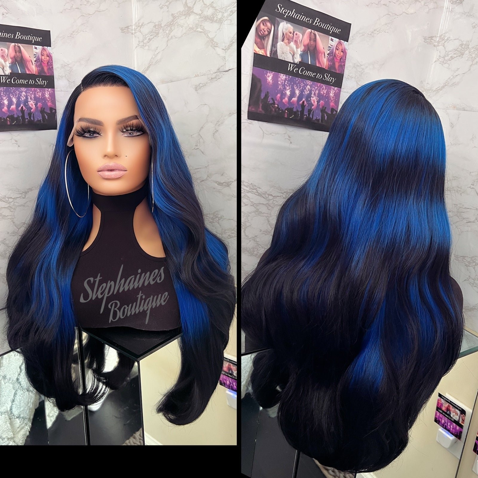 Human Hair blended lace front wig