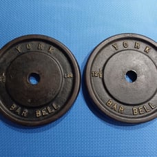 Old School Vintage York Weight Plates 12 1/2 lbs. (Two) Plates