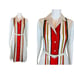 Vintage 80s Striped Dress Women's Extra Small 50s Style Red Striped Shirtdress