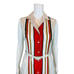 Vintage 80s Striped Dress Women's Extra Small 50s Style Red Striped Shirtdress