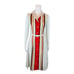 Vintage 80s Striped Dress Women's Extra Small 50s Style Red Striped Shirtdress