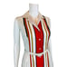 Vintage 80s Striped Dress Women's Extra Small 50s Style Red Striped Shirtdress