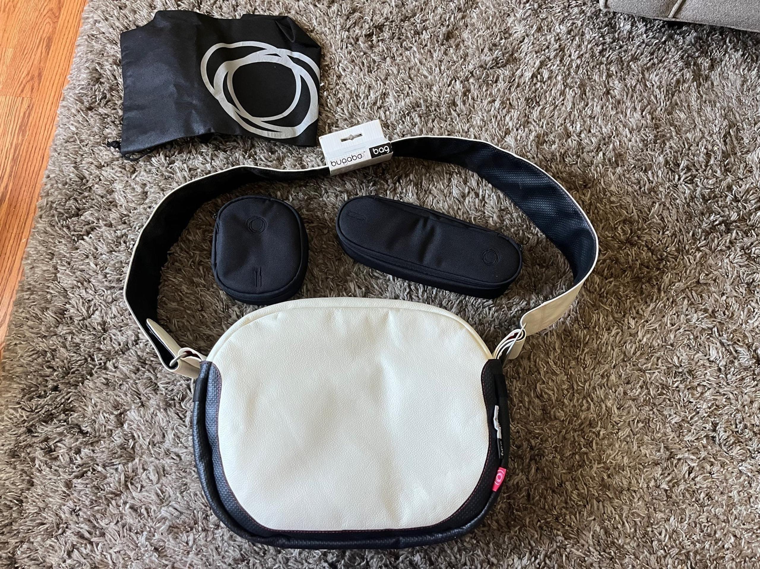 Bugaboo RED leather diaper bag plus accessories