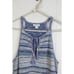 Sundance Blue Knit Tank with Tie Neck 86% Cotton 14% Polyester Size M