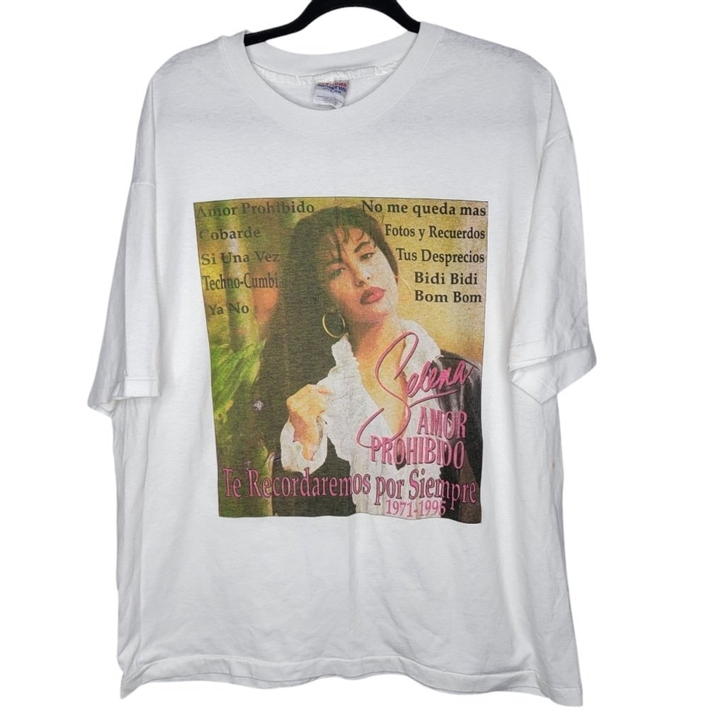 Vintage 90s Selena Quintanilla Amor Prohibido Memorial 1995 Graphic T-Shirt XL