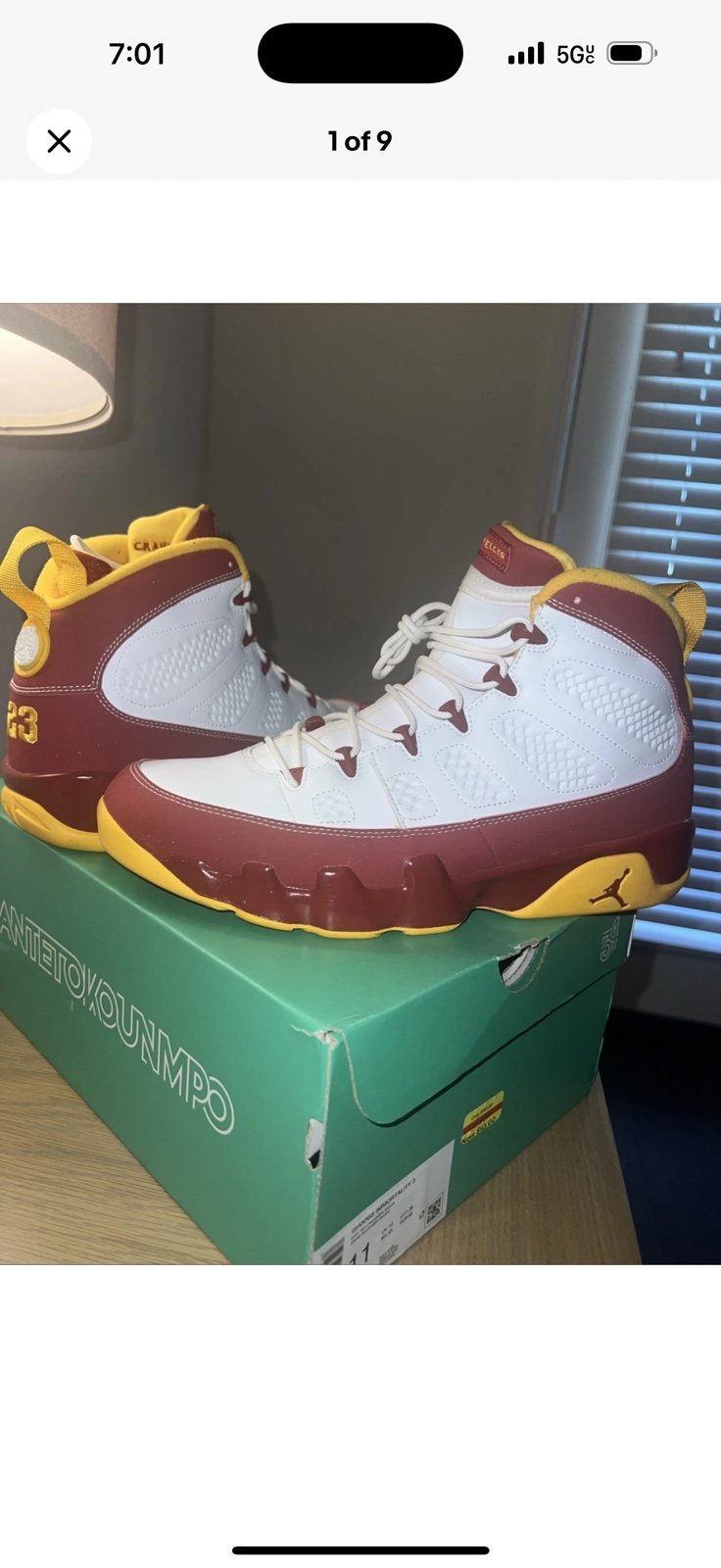 Jordan 9 crawfish size 11 men’s