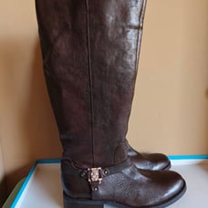 New Vince Camuto Farren Women's Leather Knee High Riding Boots Brown Size 10.5