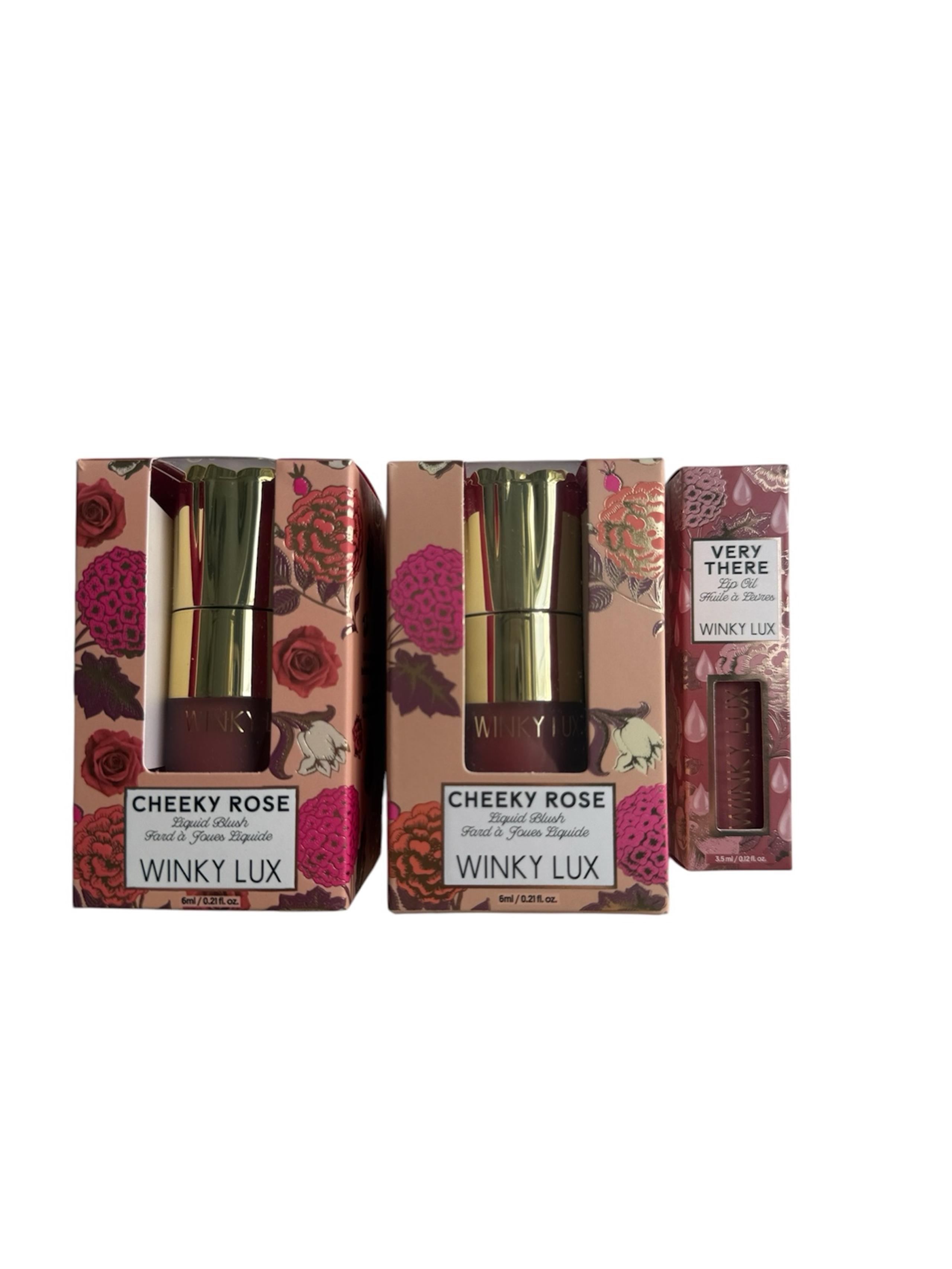 Winky lux Cheeky Rose Liquid Blush set + lip oil
