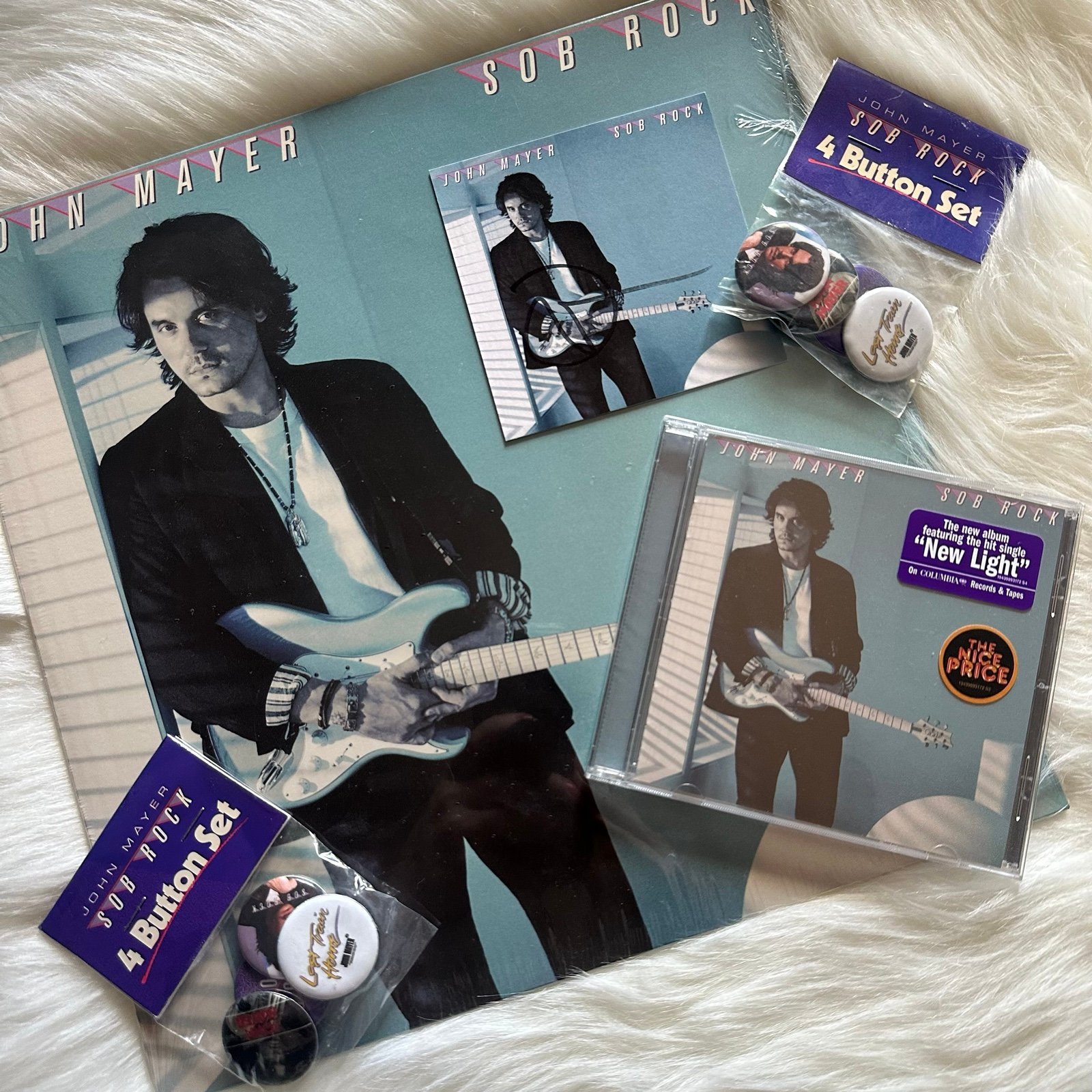 John Mayer Sob Rock Vinyl Signed CD Bundle New