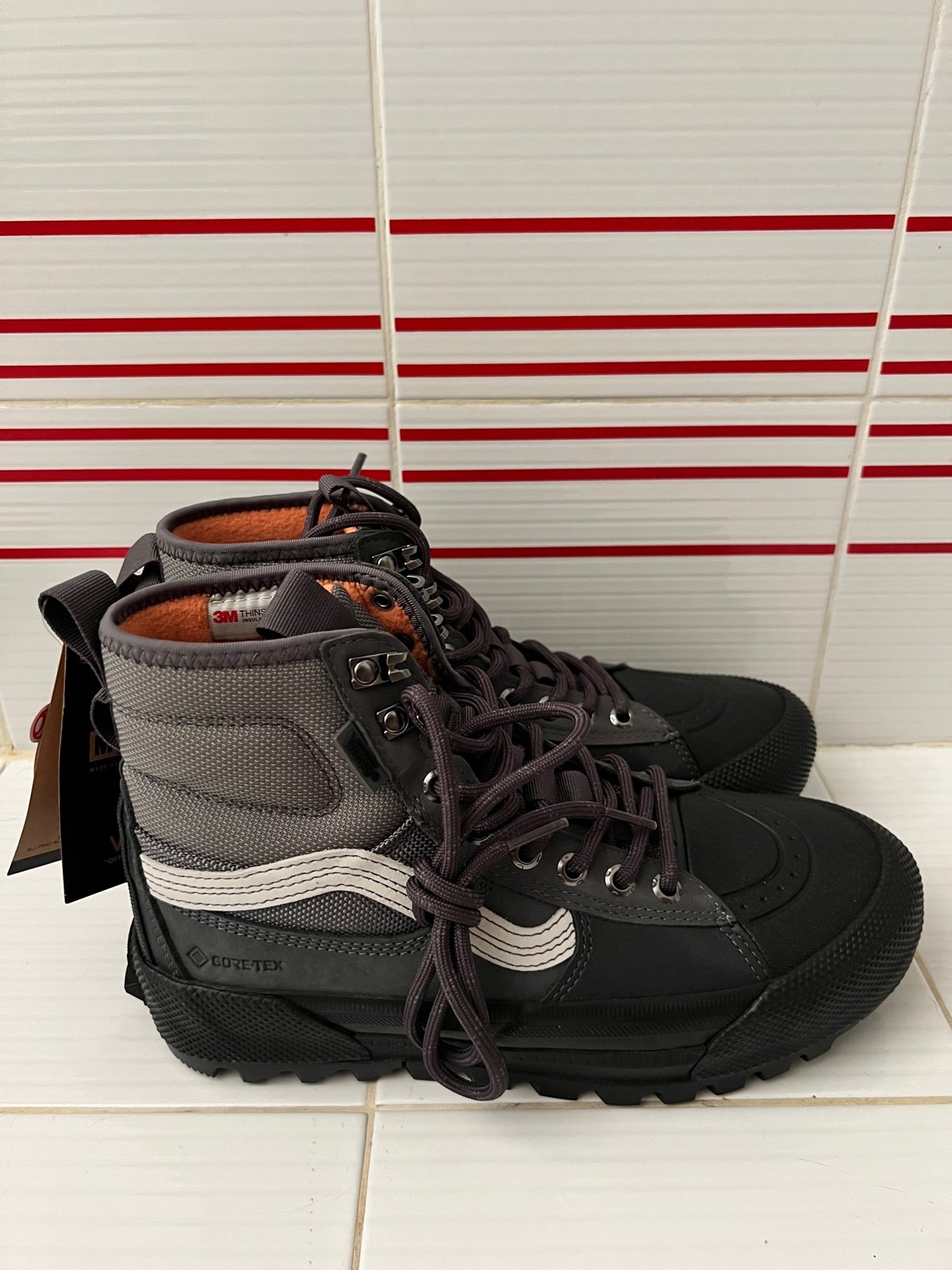 Size Men 6.5 Women 8 - VANS Sk8-Hi Gore Tex MTE-3 Gray Sneakers New