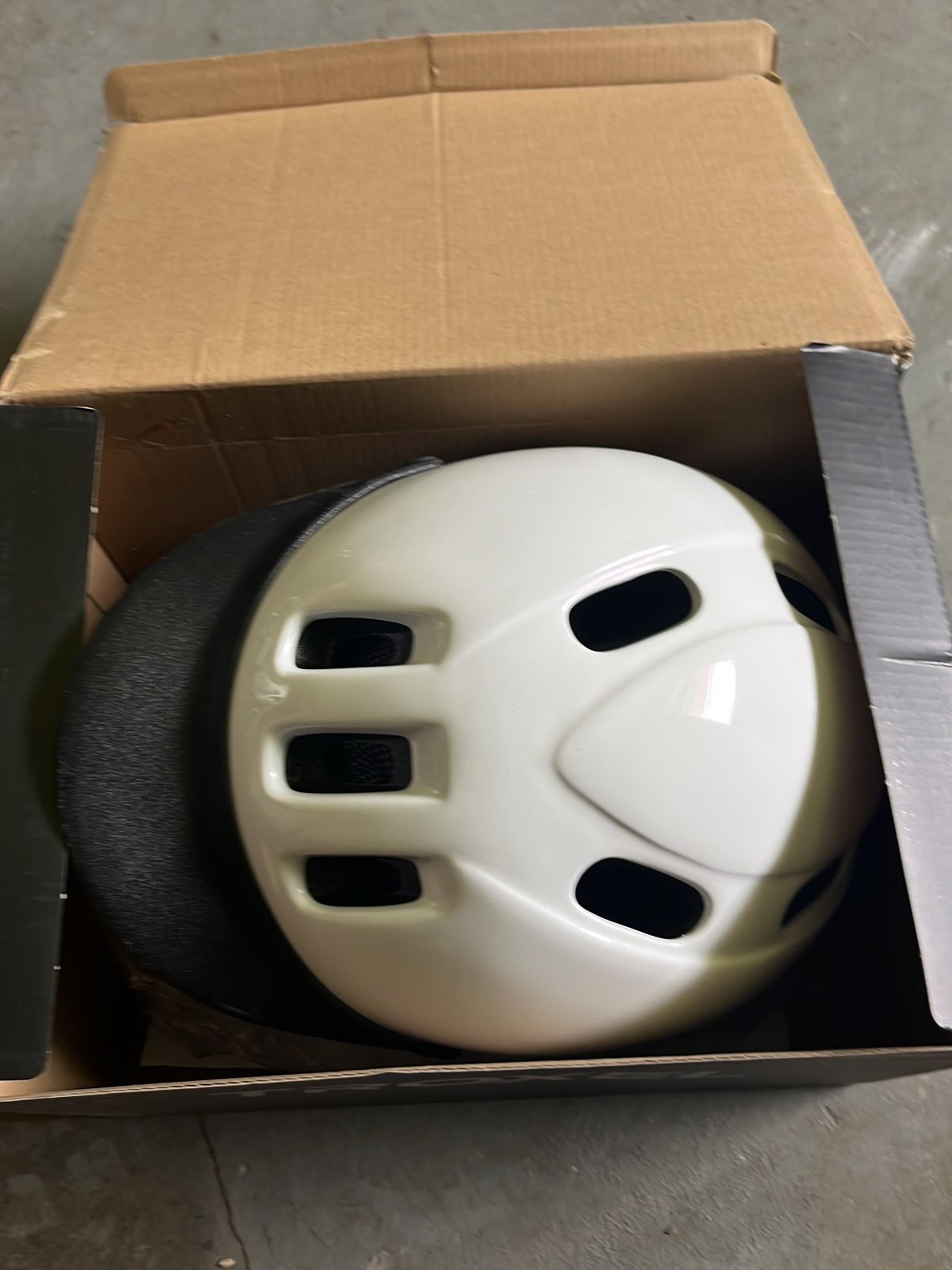 White riding helmet