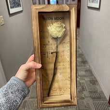 5x12.5 Flower Shadow Box Pin Display Case Cabinet Picture Frame with Linen Back